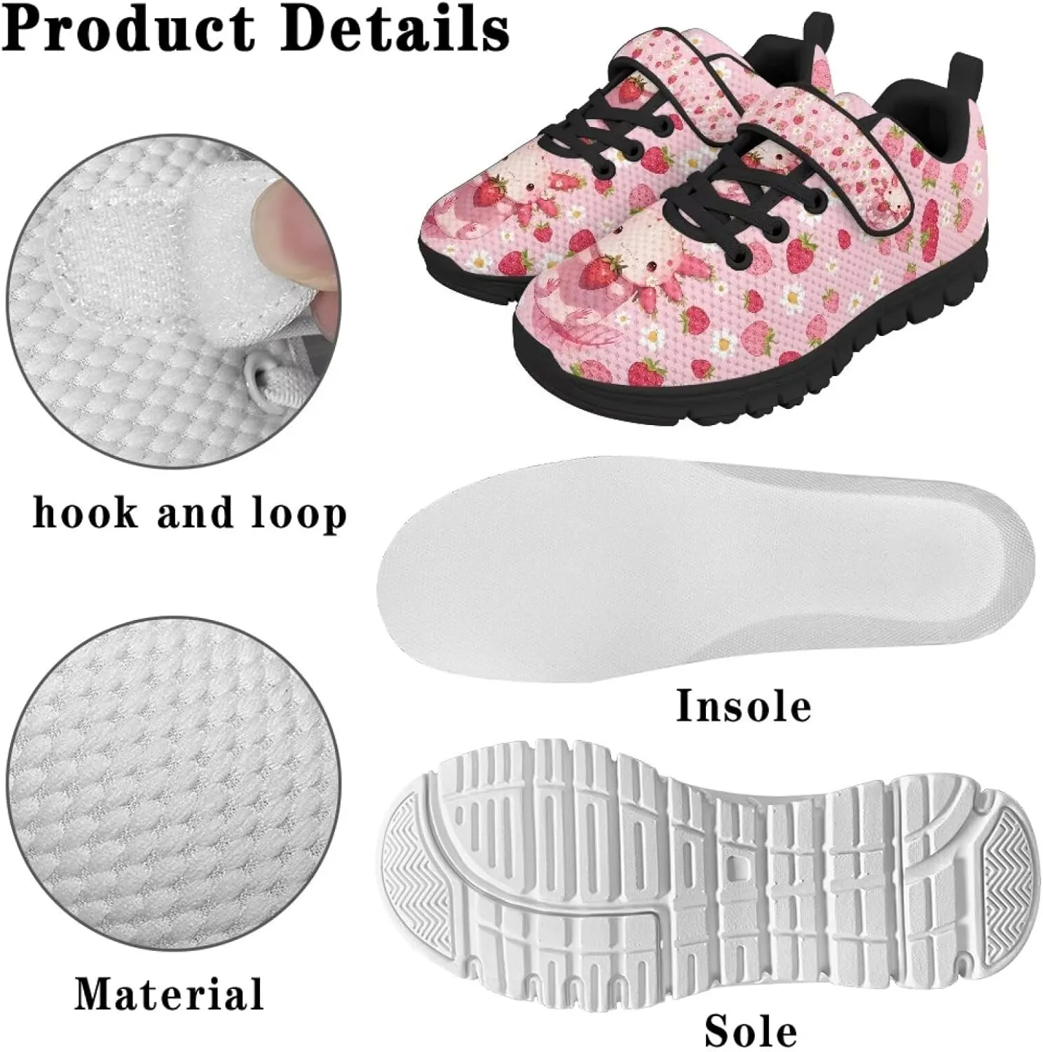 Toddler Boys Girls Shoes Strap Sneakers Single Buckle Tennis Shoes Lightweight Sports Athletic Sneakers for Kids