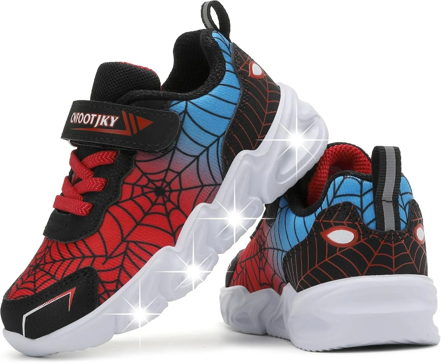 Toddler Boys Light Up Shoes Lightweight LED Flashing Breathable Mesh Walking Sneakers for Toddler and Little Kids