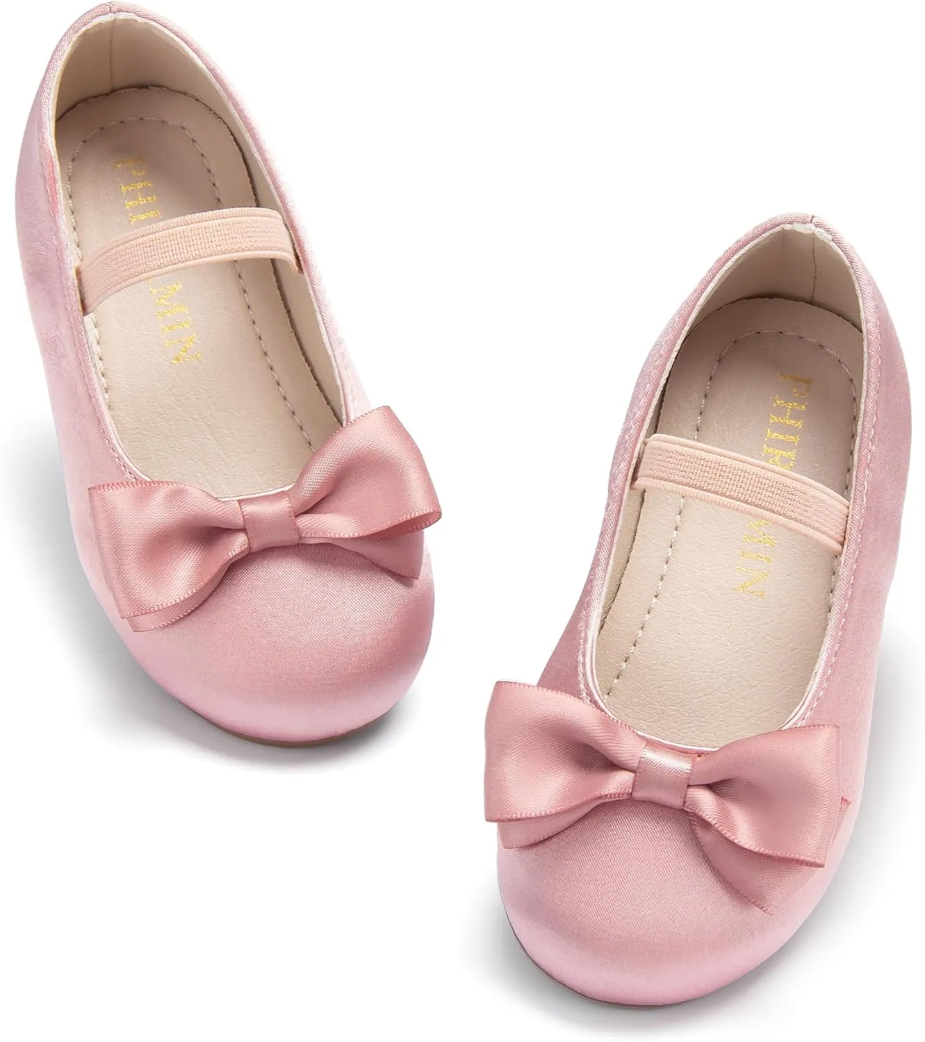 Toddler Flower Girl Dress Shoes - Little Girl Ballet Flats Bow Wedding Party