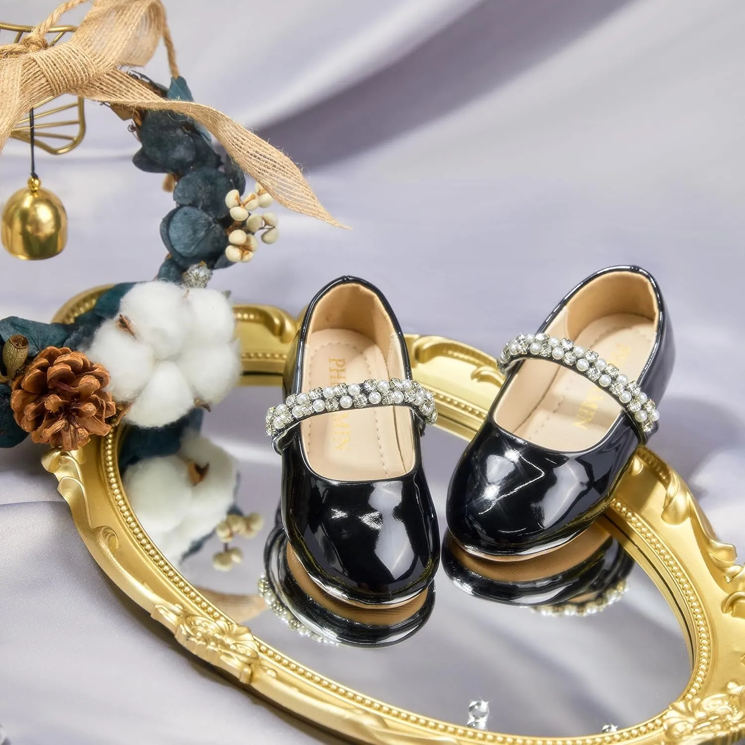Toddler Flower Girl Dress Shoes - Little Girl Ballet Flats for Wedding Party