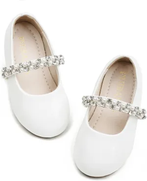 Toddler Flower Girl Dress Shoes - Little Girl Ballet Flats for Wedding Party