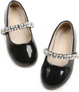 Toddler Flower Girl Dress Shoes - Little Girl Ballet Flats for Wedding Party