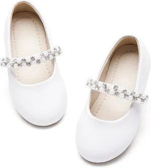 Toddler Flower Girl Dress Shoes - Little Girl Ballet Flats for Wedding Party