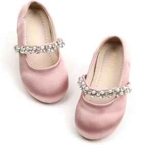 Toddler Flower Girl Dress Shoes - Little Girl Ballet Flats for Wedding Party