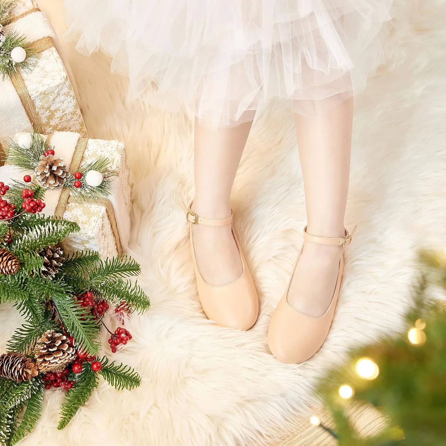 Toddler Flower Girl Dress Shoes - Little Girl Ballet Flats Sparkly Wedding Party