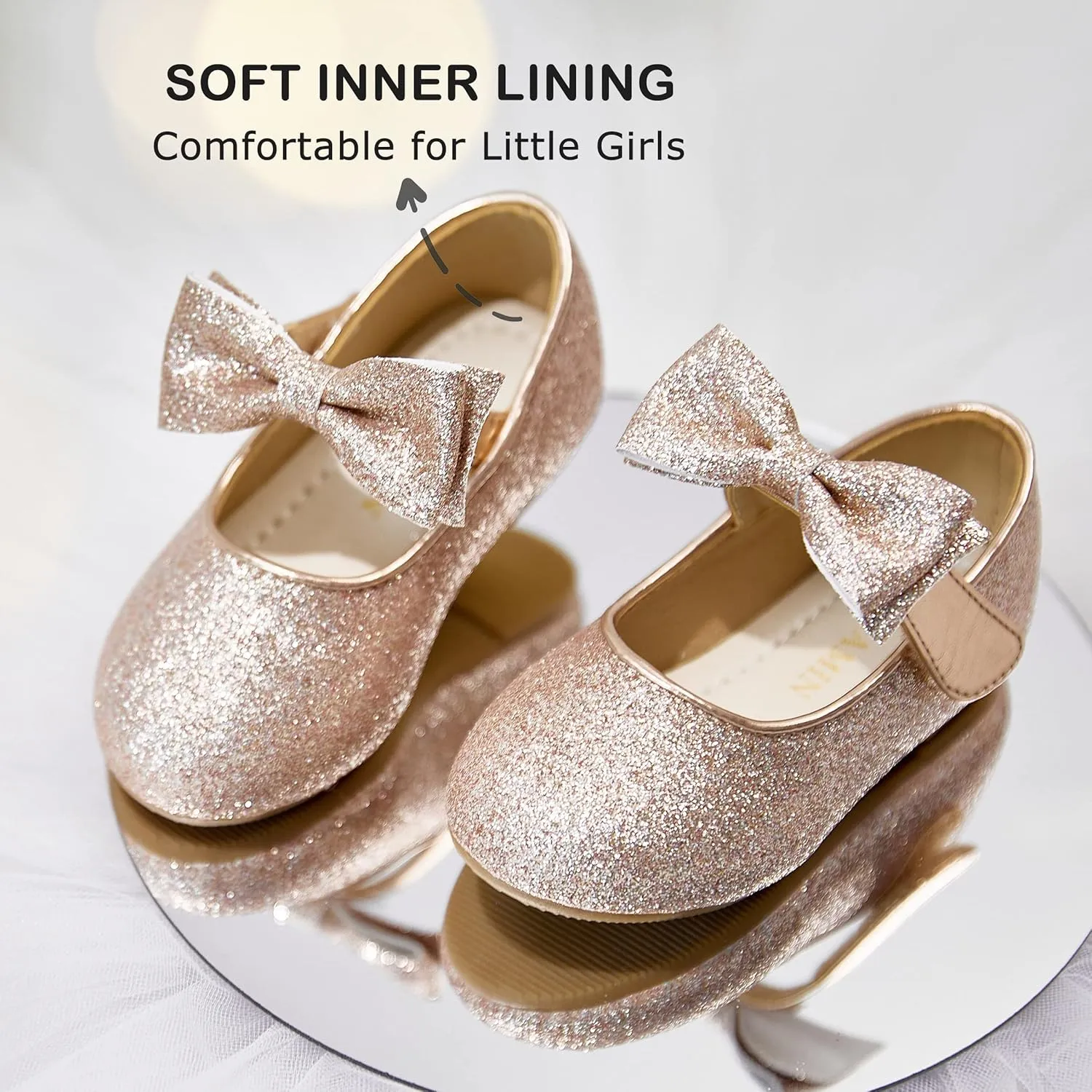 Toddler Flower Girl Dress Shoes - Little Girl Ballet Flats Wedding Party