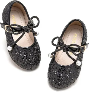 Toddler Flower Girl Dress Shoes - Little Girl Ballet Flats Wedding Party