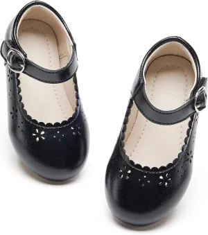 Toddler Flower Girl Dress Shoes - Little Girl Mary Janes Flats Wedding