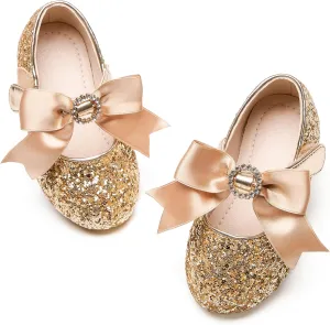 Toddler Flower Girl Dress Shoes - Little Girl Mary Janes Flats Wedding