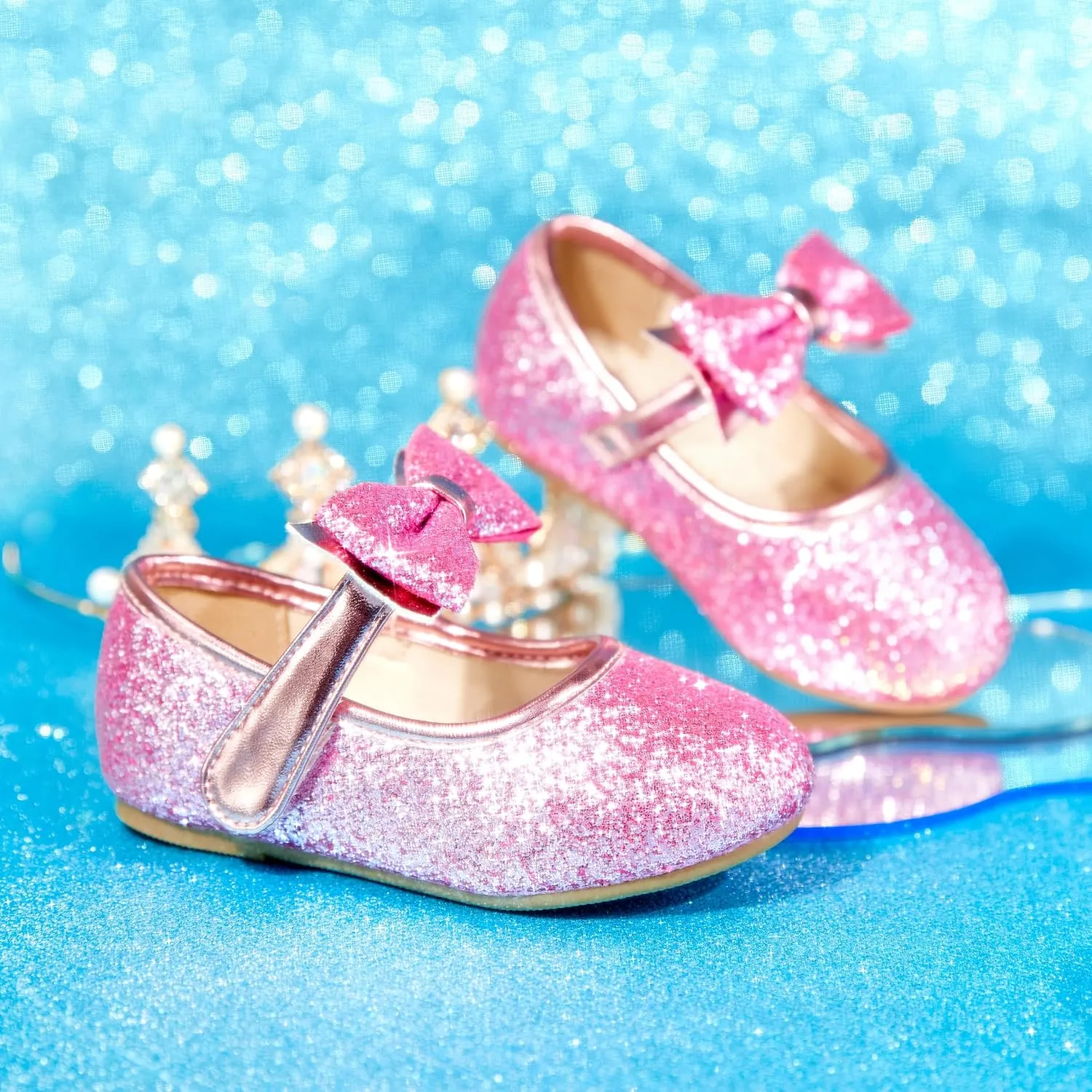 Toddler Flower Girl Dress Shoes - Little Girl Mary Janes Flats Wedding