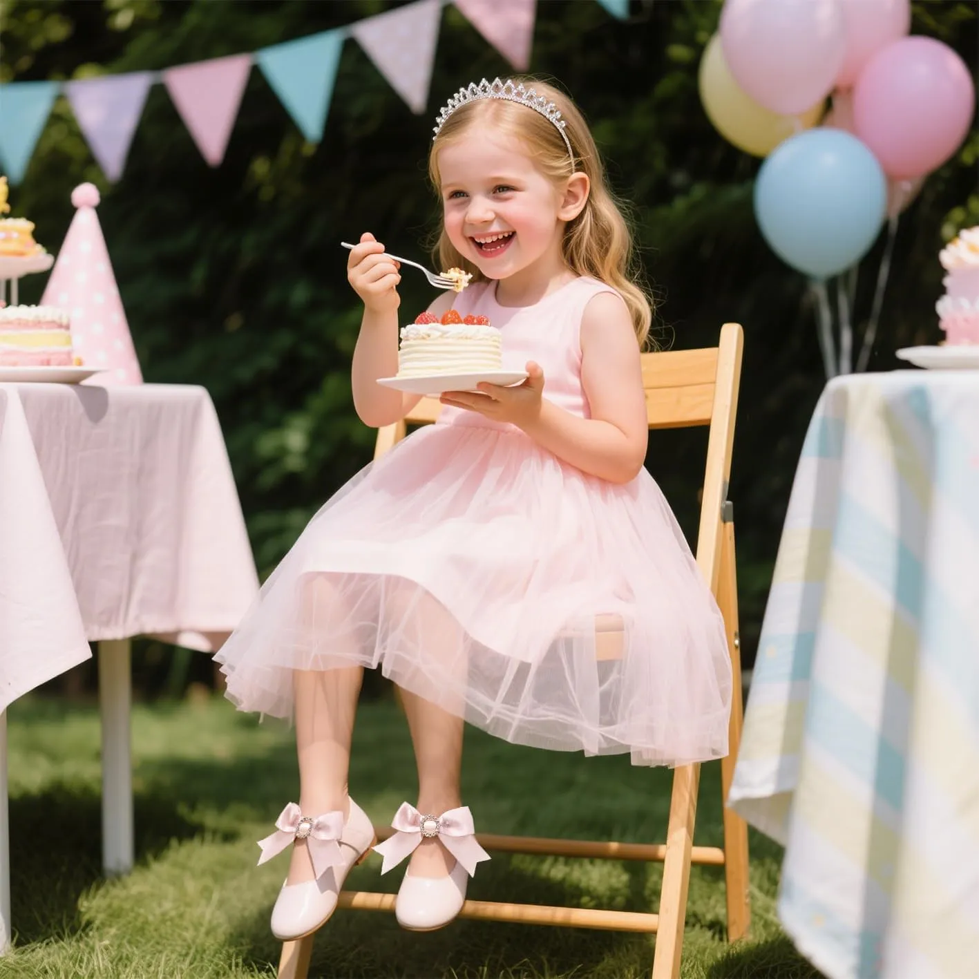 Toddler Flower Girl Dress Shoes - Little Girl Mary Janes Flats Wedding