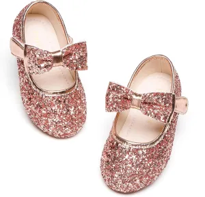 Toddler Flower Girl Dress Shoes - Little Girl Mary Janes Flats Wedding