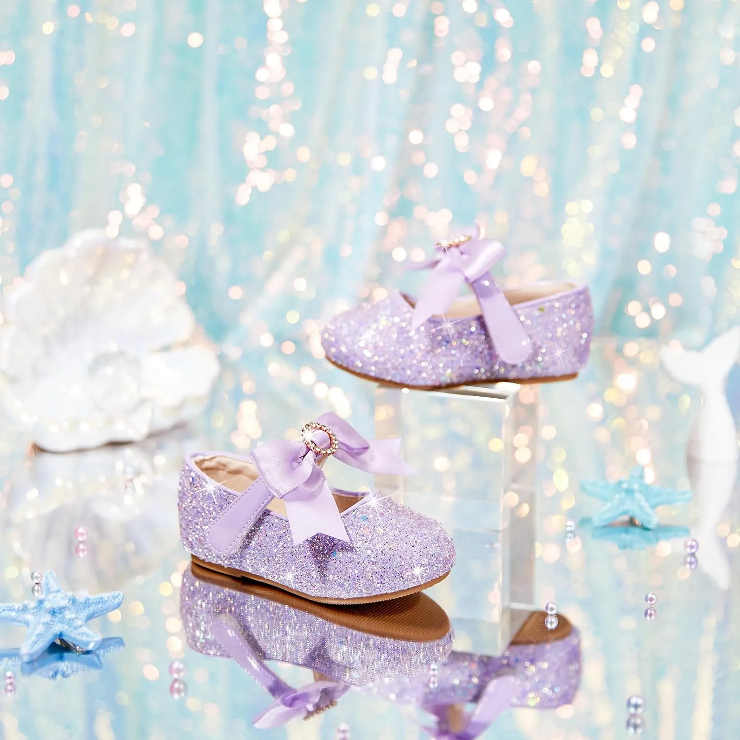 Toddler Flower Girl Dress Shoes - Little Girl Mary Janes Flats Wedding