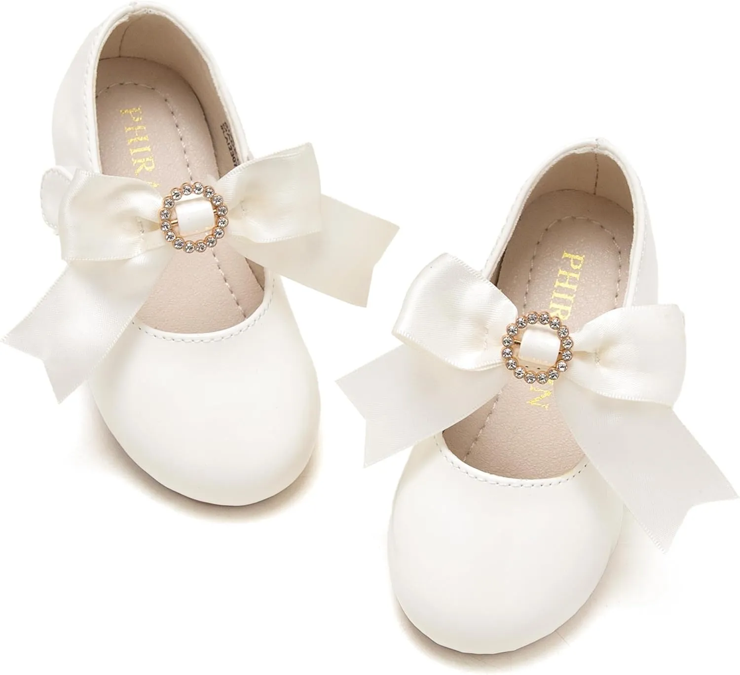 Toddler Flower Girl Dress Shoes - Little Girl Mary Janes Flats Wedding