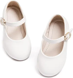 Toddler Flower Girl Dress Shoes - Little Girl Mary Janes Flats Wedding