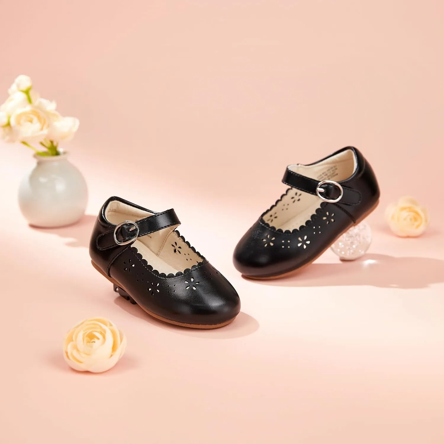 Toddler Flower Girl Dress Shoes - Little Girl Mary Janes Flats Wedding