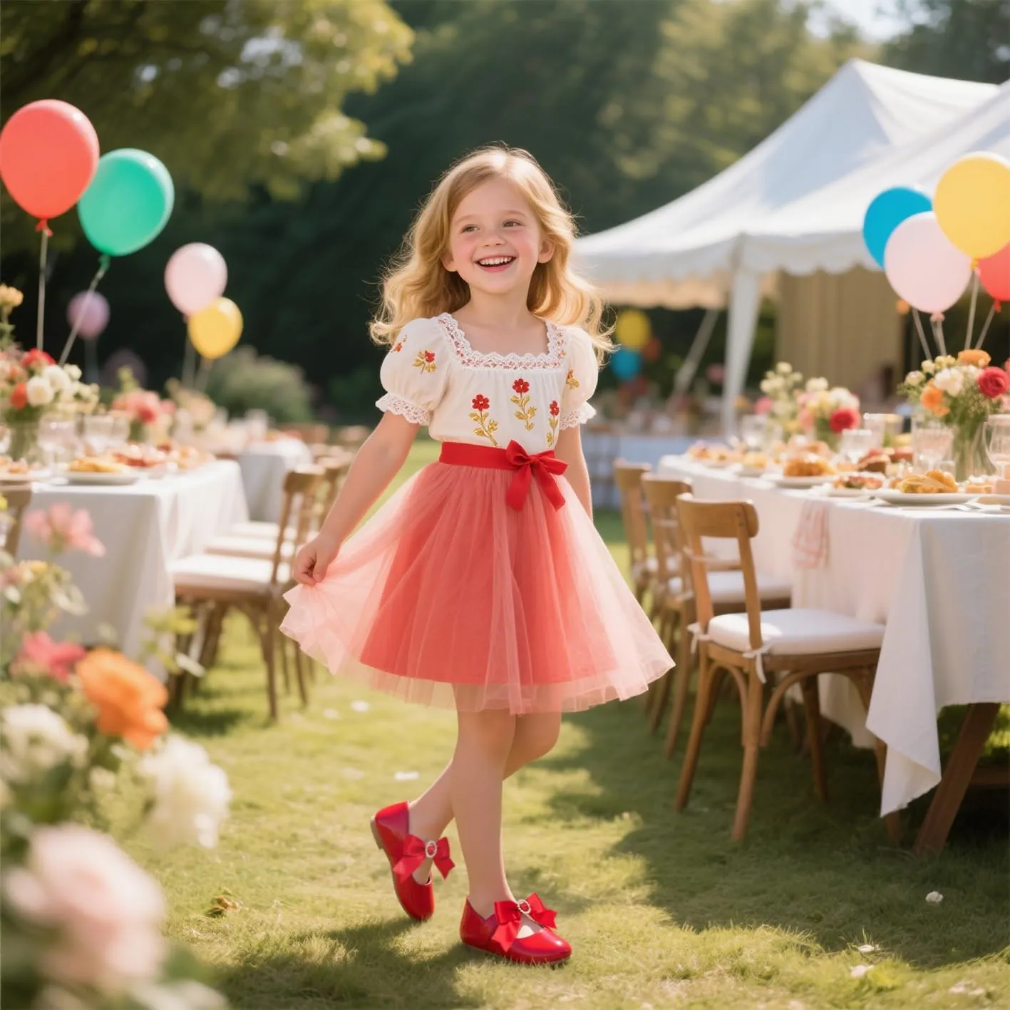 Toddler Flower Girl Dress Shoes - Little Girl Mary Janes Flats Wedding