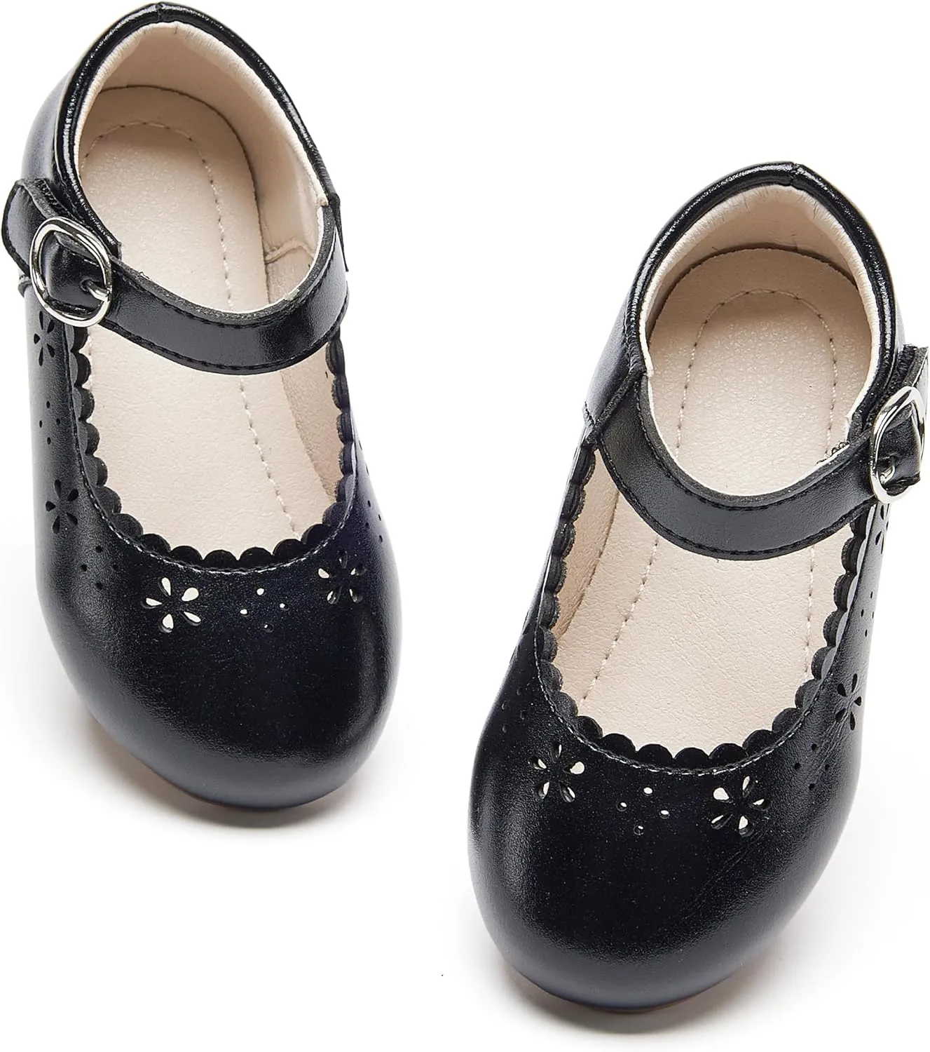Toddler Flower Girl Dress Shoes - Little Girl Mary Janes Flats Wedding