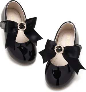 Toddler Flower Girl Dress Shoes - Little Girl Mary Janes Flats Wedding