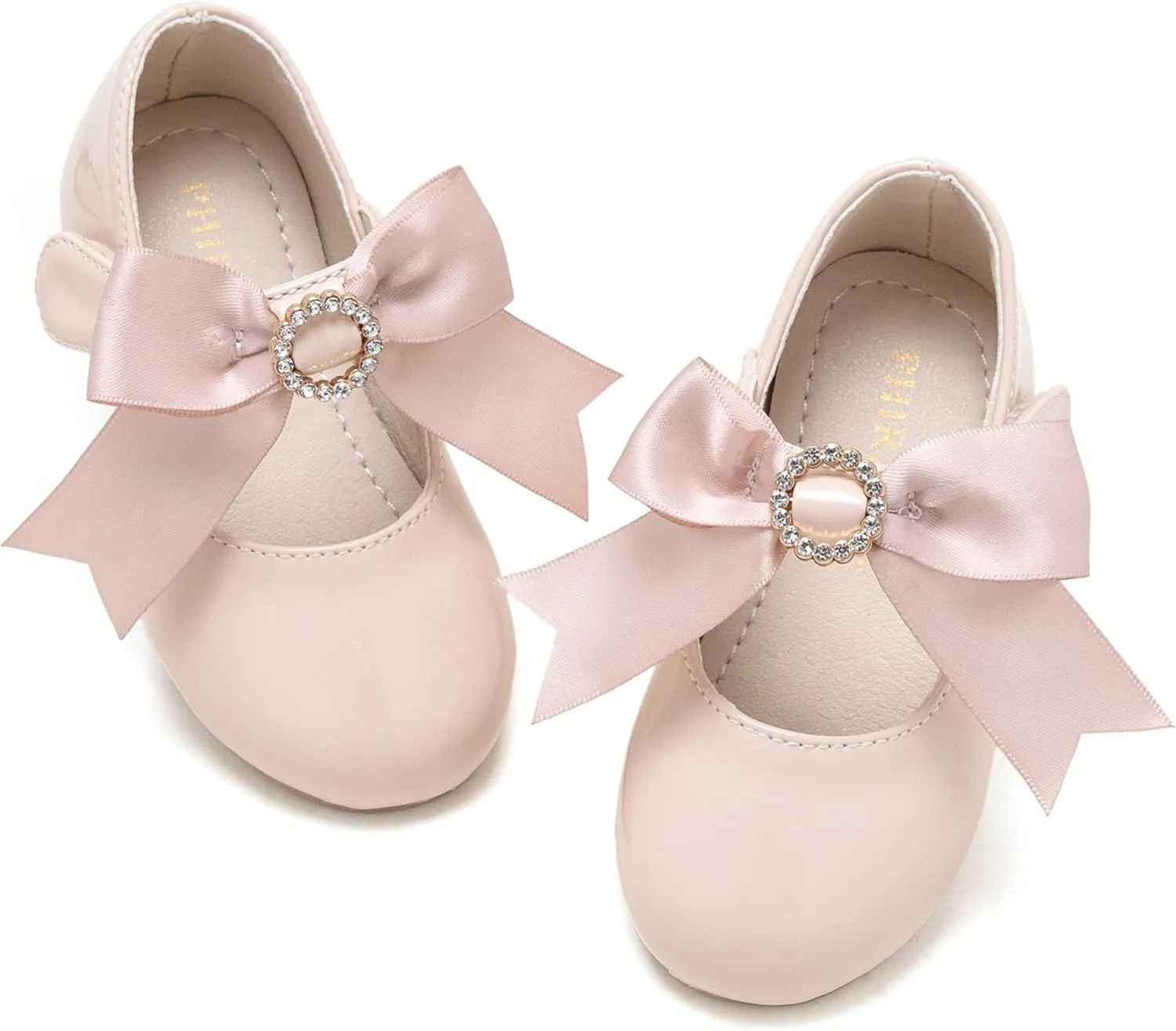 Toddler Flower Girl Dress Shoes - Little Girl Mary Janes Flats Wedding