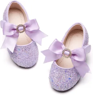 Toddler Flower Girl Dress Shoes - Little Girl Mary Janes Flats Wedding