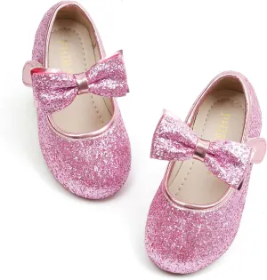 Toddler Flower Girl Dress Shoes - Little Girl Mary Janes Flats Wedding