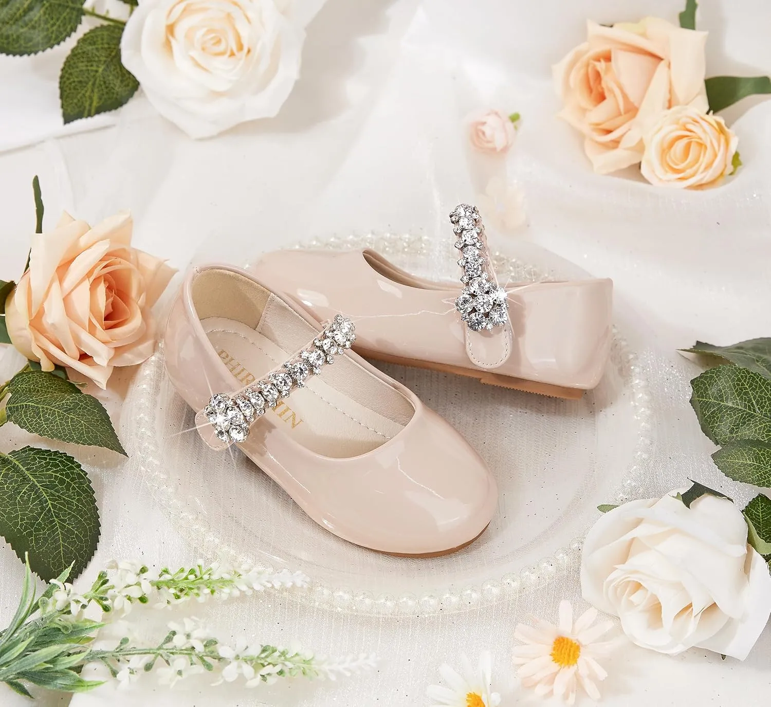 Toddler Flower Girl Dress Shoes - Little Girl Mary Janes for Wedding Party
