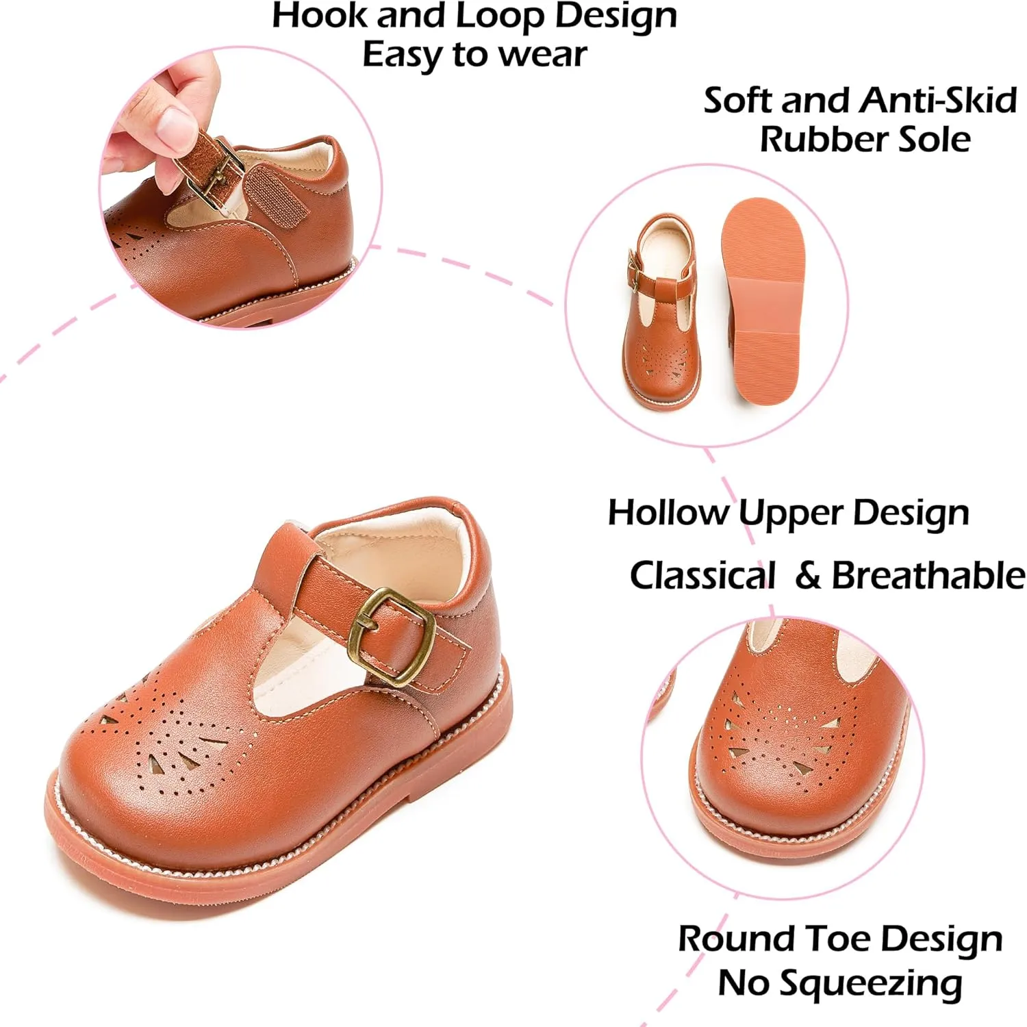 Toddler Girl Mary Jane Dress Oxford Shoes-Little Girl School Uniform Shoes for Wedding Party