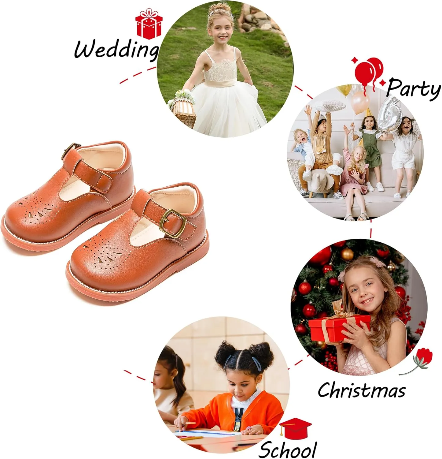 Toddler Girl Mary Jane Dress Oxford Shoes-Little Girl School Uniform Shoes for Wedding Party
