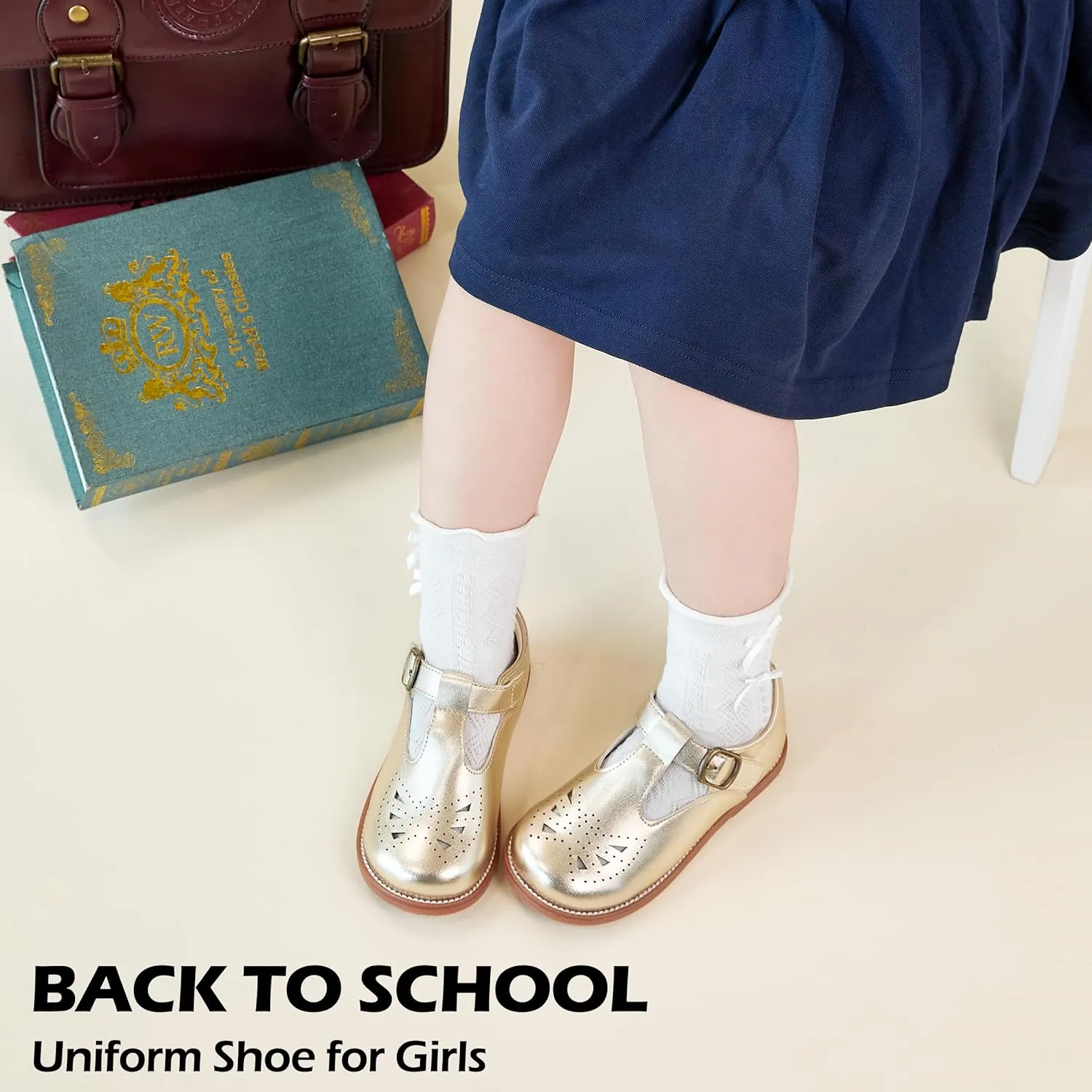 Toddler Girl Mary Jane Dress Oxford Shoes-Little Girl School Uniform Shoes for Wedding Party