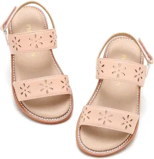 Toddler Girl Sandals - Flower Girl Dress Shoes Open Toe Little Kid Summer Flats