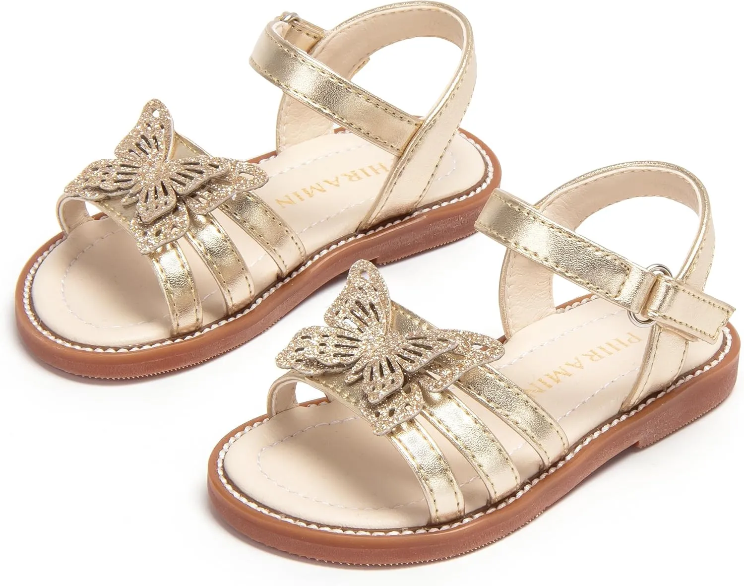 Toddler Girl Sandals - Flower Girl Dress Shoes Open Toe Little Kid Summer Flats