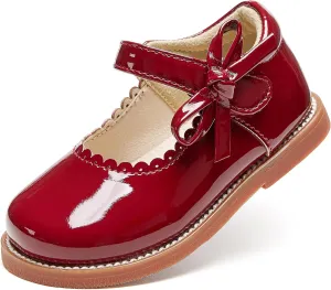 Toddler Girls Mary Jane Flats Oxford Dress Shoes-Little Girls School Shoes Uniform Wedding