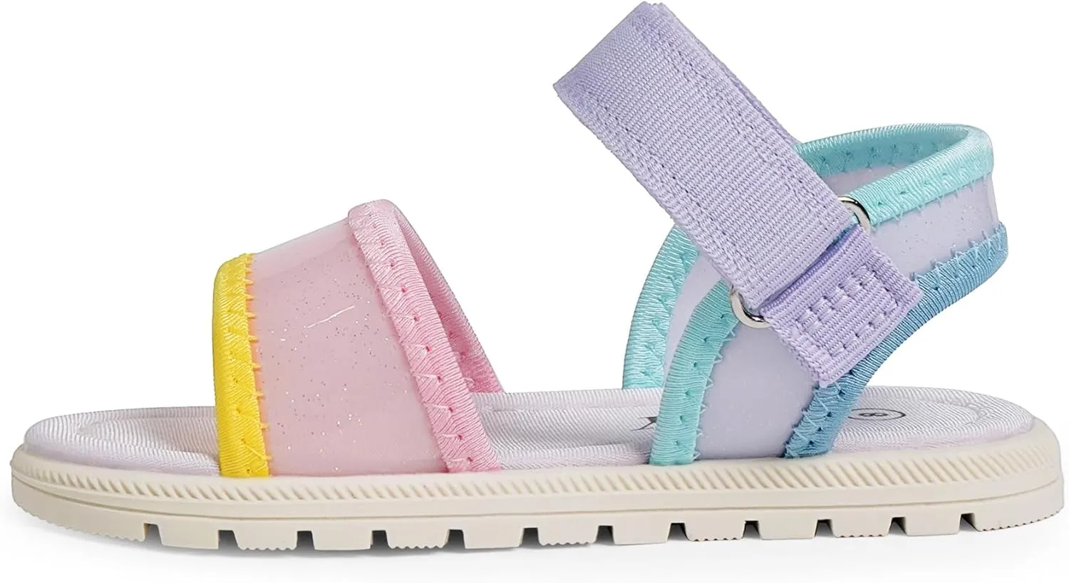Toddler Girls Sandals Open Toe Summer Kids Sandals with Adjustable Ankle Strap for Toddler and Little Kids