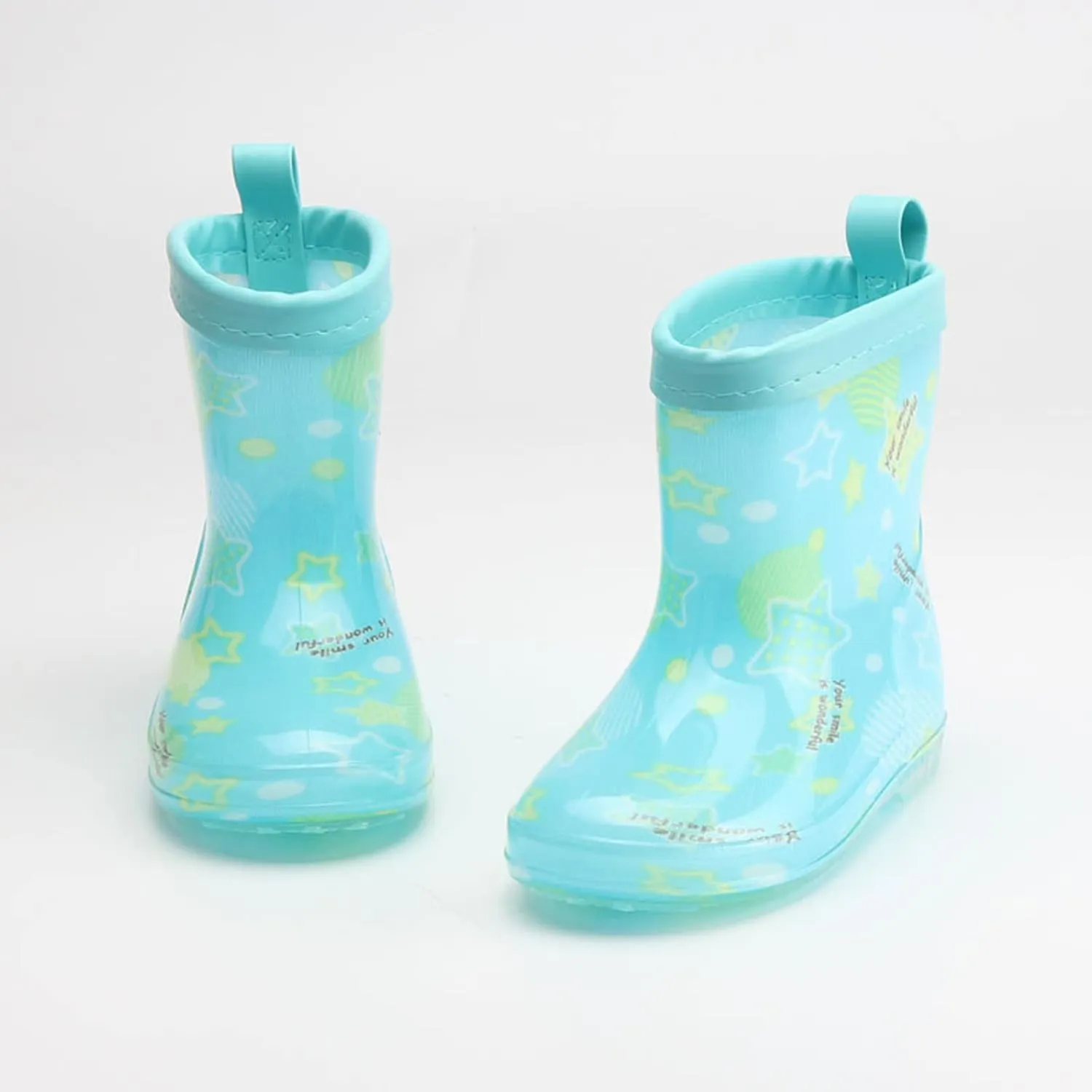 Toddler Unisex-Child Rain Boots For Boys Fleece Waterproof PVC Rain Boots Lightweight Baby Boots Rain Boots Kids