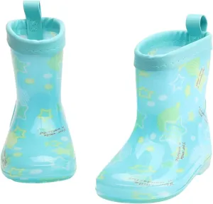 Toddler Unisex-Child Rain Boots For Boys Fleece Waterproof PVC Rain Boots Lightweight Baby Boots Rain Boots Kids