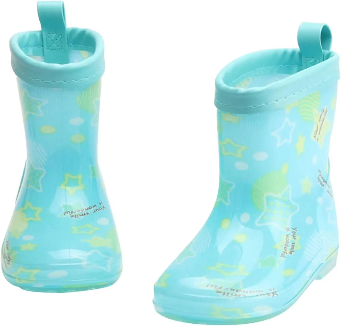 Toddler Unisex-Child Rain Boots For Boys Fleece Waterproof PVC Rain Boots Lightweight Baby Boots Rain Boots Kids
