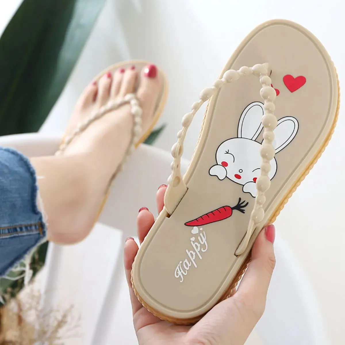 Toe Post Flats Slippers