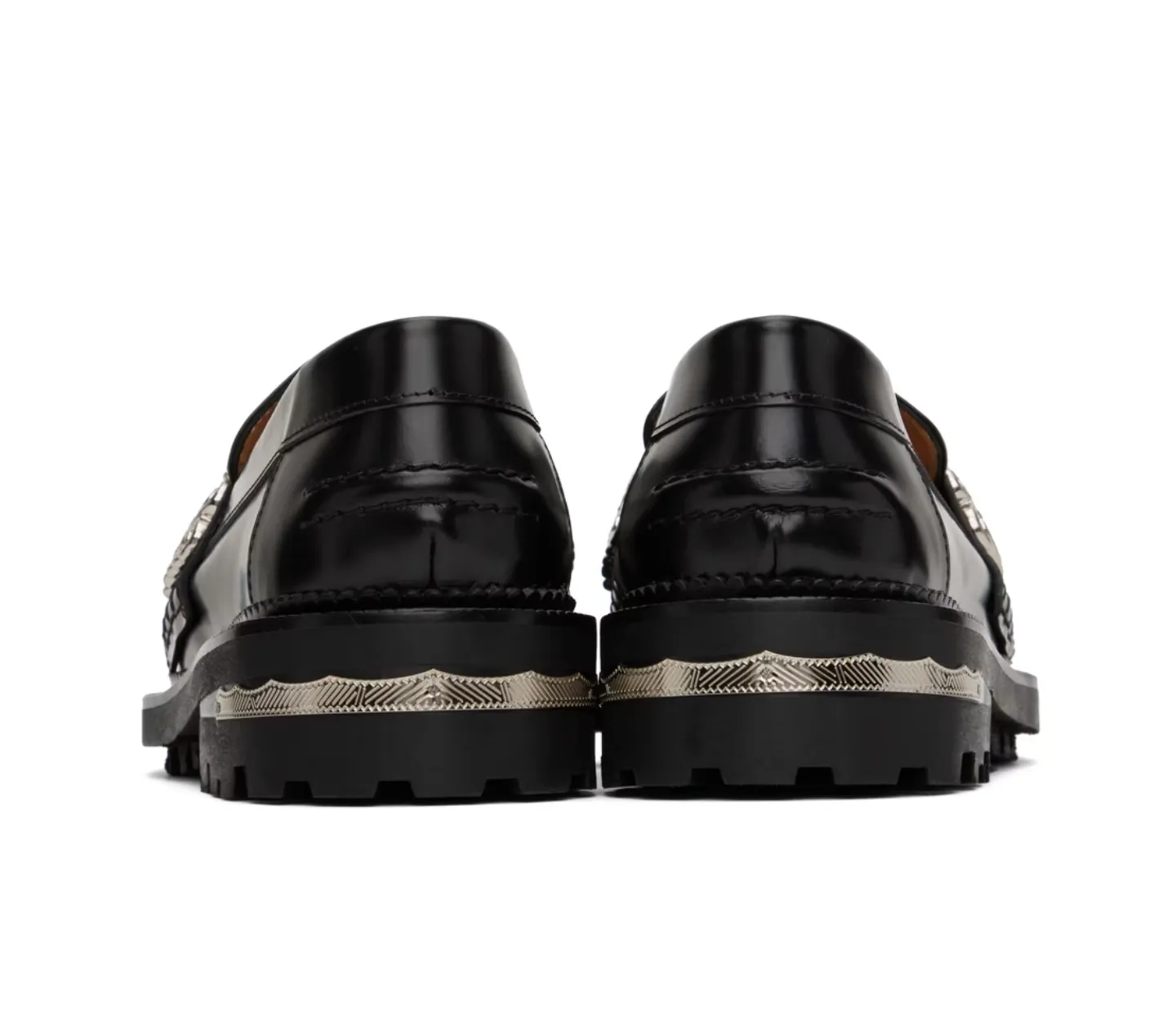 Toga Pulla Exclusive Black Embellished Loafers