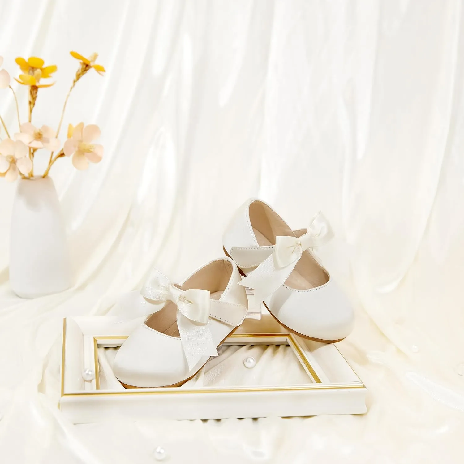 Tollder Girl Dress Shoes - Little Girl Ballet Flats for Wedding Party