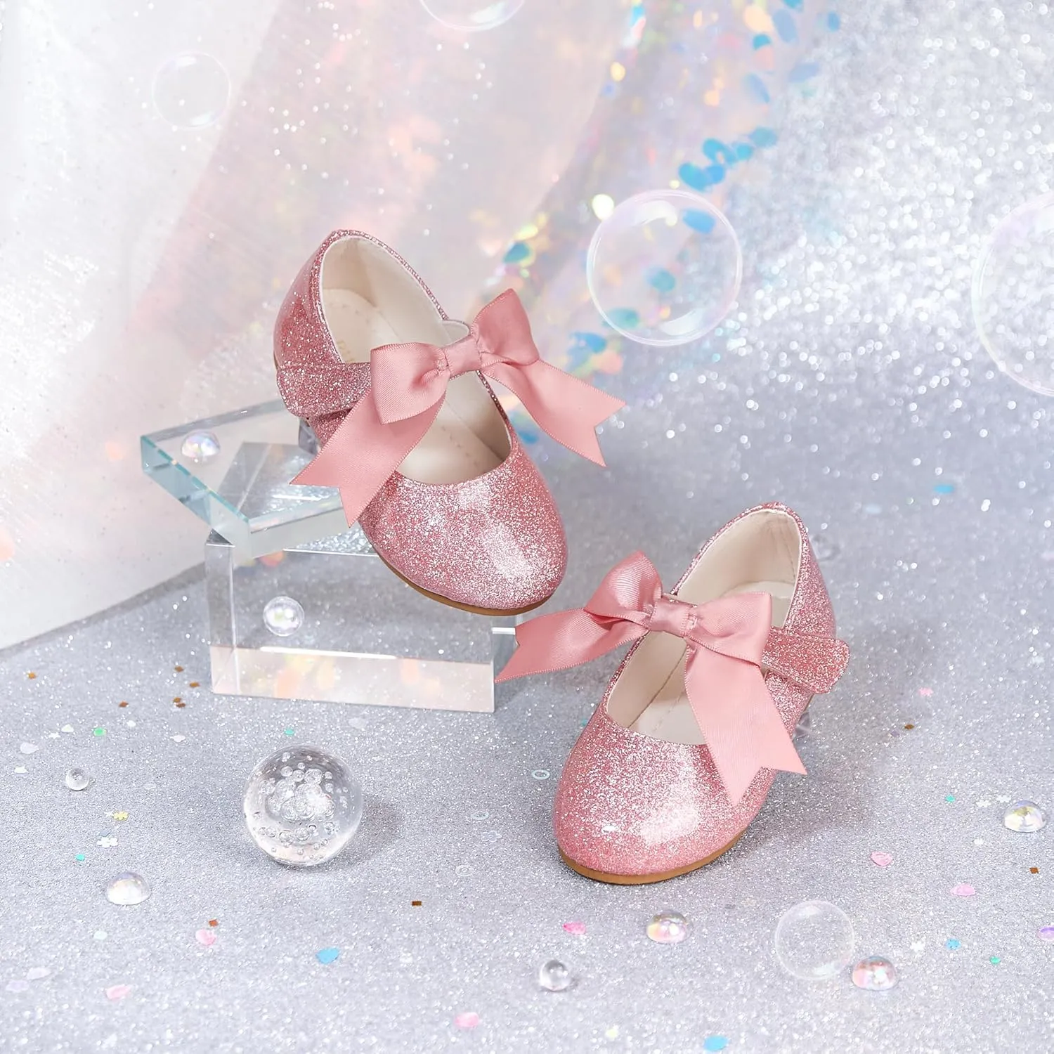 Tollder Girl Dress Shoes - Little Girl Ballet Flats for Wedding Party