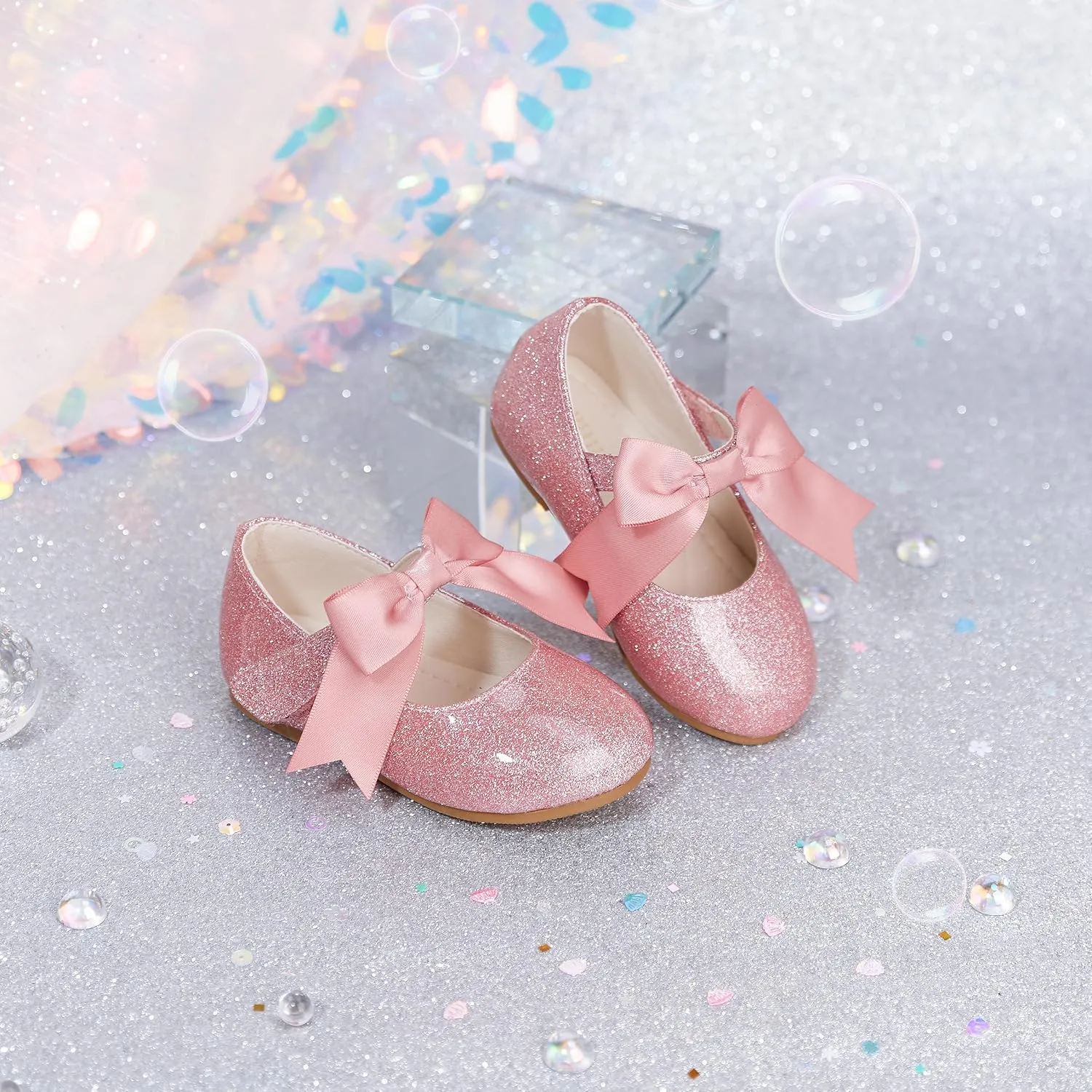 Tollder Girl Dress Shoes - Little Girl Ballet Flats for Wedding Party