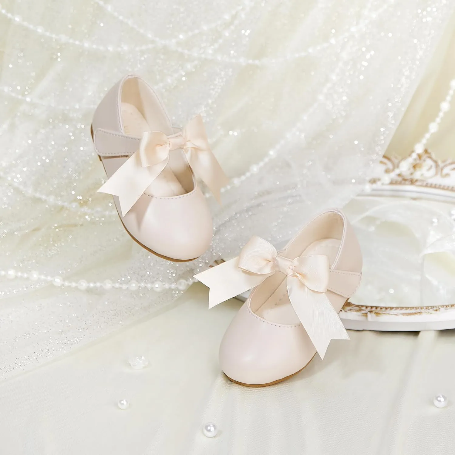 Tollder Girl Dress Shoes - Little Girl Ballet Flats for Wedding Party