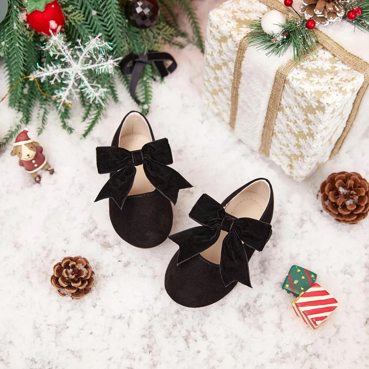 Tollder Girl Dress Shoes - Little Girl Ballet Flats for Wedding Party