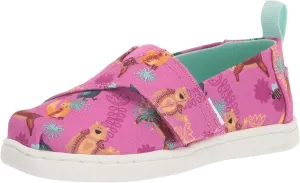 TOMS Toddler Girls Alpargata Graphic Slip On Flats Casual - Pink - Size 4 M