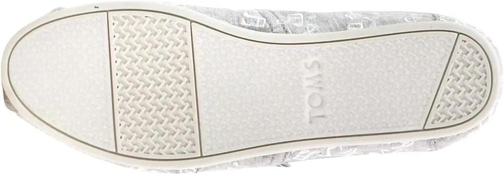 TOMS Womens Alpargata Classic Graphic Slip On Flats Casual - Grey