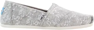 TOMS Womens Alpargata Classic Graphic Slip On Flats Casual - Grey