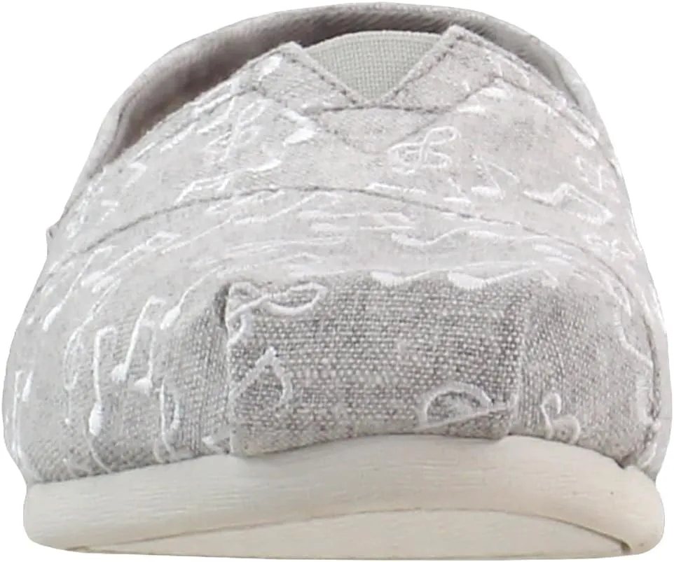 TOMS Womens Alpargata Classic Graphic Slip On Flats Casual - Grey