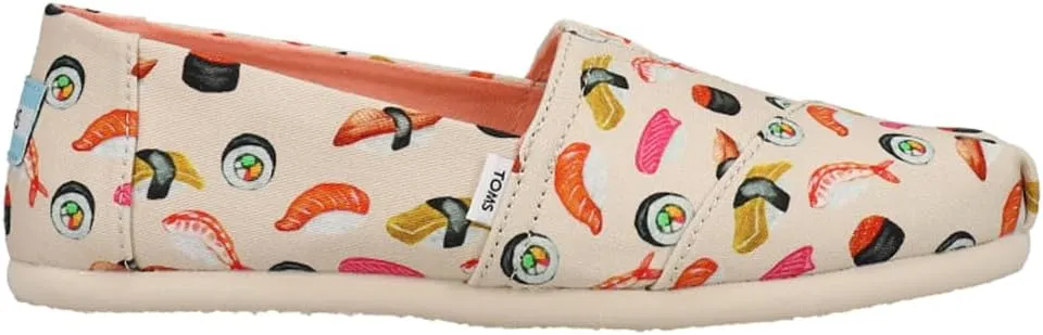 TOMS Womens Alpargata Graphic Slip On Flats Casual - Beige