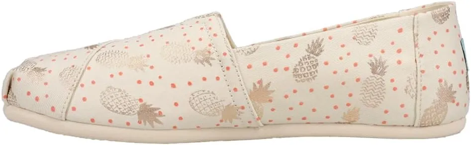 TOMS Womens Alpargata Graphic Slip On Flats Casual - Beige